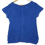 Anthropologie Heather Blue Cotton Scoop Neck Short Sleeve Tee Shirt Tops Size S Photo 2