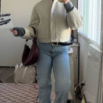 ZARA  Felt knit cropped button up bomber  Photo 2