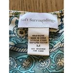Soft Surroundings  Top Women Size‎ Medium Pullover Tunic Henley Floral Roll Tab Photo 5