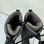 UGG  Elvia Black Leather Waterproof Boots Sz 6 Knee High Lace Up Wool Lined Photo 14