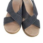 Dansko Jacinda Leather Wedge Sandals Perforated Dark Gray Size 38 8 Photo 1