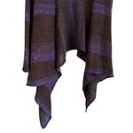 Olivia Sky Women’s purple striped open front waterfall cardigan sweater size 1x Photo 2