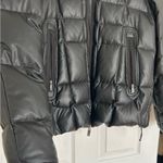 Emporio Armani Jeans Womens Black Hooded Duck Down Puffer Coat Jacket Size Large Photo 2