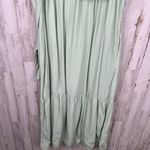 Lucky Brand Women Smoke Green Maxi Dress Short Sleeve Tie Waist Casual Size XL Photo 8