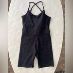 Terez  TLC Short Bodysuit Romper in Jet Black Size Medium Photo 3