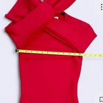 Rachel Parcell  Red Ruffled Bell Sleeve Blouse bodycon body fitting ponte top Photo 6