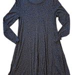 Boden 8L 12L Leopard Animal Print Tunic Swing Dress Gray Stretch Knit Jersey Top Size 8 Photo 1