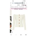 NAADAM Off The Shoulder Cardigan Cream Colored Size Small Photo 3