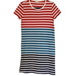 J.Crew blue red white striped tshirt dress xs Blue Photo 1