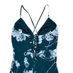 Lulus Lulu’s Flirtatious Essence Emerald Green Floral Lace Up Midi Dress US XS Photo 6