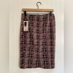 Liverpool Bia Knit Pencil Skirt Pull-On Stretch Textured Tweed Pink Size 4 NWT Photo 1