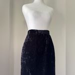 Vintage Y2K Hampton Nites Black Velvet Pencil Maxi Skirt w/ Left Side Slit Size undefined Photo 3