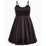 Torrid NWT  Black Satin Skater Dress Sz 10 Witchy goth‎ whimsigoth punk rock Emo Photo 2