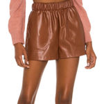 BB Dakota Steve Madden High Waist Tan Leather Shorts Photo 0