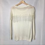 Boutique Snidal Lace Stripe Crew Neck Pullover Sweater S Photo 1