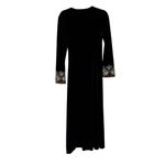 Soma  Velvet embroidered sleeves maxi wrap robe Photo 6