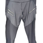 Gottex Studio Moto Mixed Media Leggings Black Zip Pockets Mesh Panels L NWT Photo 0