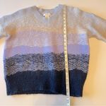 Club Monaco NEW  chunky mohair pullover sweater, lavender and navy, Oversized XS Photo 4