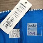 Lucky In Love 14" Paradise Smocked High Waist Blue Print Tennis Skirt Size Small Photo 9