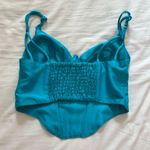 Urban Outfitters Karissa Top Bustier Turquoise Aqua Photo 3