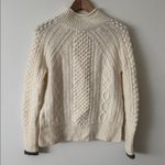 Alex Mill XS Camil Cream Cable Knit Turtleneck Sweater White Photo 9