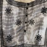 ZARA  Puff Sleeve Tie Dye Embroidered & Embellished Blouse sz sm NWOT bust 23” fl Photo 8