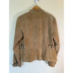 New York & Company Full Zip Trucker Moto Jacket Leather Tan Women's Size Large Photo 1