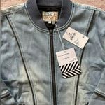 Sandrine Rose Women’s Original Zip Bomber Vermont Denim Full Zip Jacket Sz M NWT Size M Photo 3