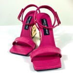 Dolce & Gabbana Logo DG Heels Sandals Croc Leather Shoes 38 NEW Photo 13