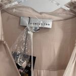 Adelyn Rae XS Kiara Long Sleeve Satin Jumpsuit Champagne Tan Beige New With Tags Photo 2