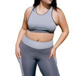 Parks Project  Glacier Trail Blue Crop Top Sports Bra Bike Shorts Set XS NEW Tags Photo 1