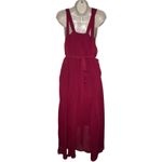 Torrid Chiffon Midi Halter Dress Beet Red Sleeveless Lined Belted Cocktail 2X Photo 3