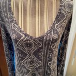 Michael Lauren blue & white long sleeve slip on dress Photo 1