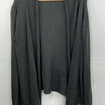 prAna  Women's Gray Open Front Sweater waterfall front size Large Photo 0