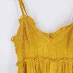 Lulus  Charm and Charisma Burnout Floral Midi Dress in Mustard Yellow XL‎ Photo 7