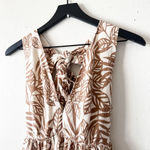 House of Harlow 1960 Linen Open Back Halter Dress Women Small Brown Photo 4