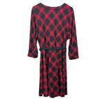 Torrid Red Black Buffalo Plaid Stretch Knit Wrap Dress Size 2X Photo 5