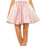 Mac Duggal Blush Pink Satin Puff Sleeve Cocktail Dress Size 8 NWT Photo 0