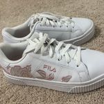 FILA White Platform Embroidered Sneakers Photo 3
