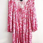 Sanctuary  Dress New Crush Babydoll Tiered Long Sleeve Dress Oasis Bloom Sz S NWT Photo 3