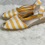Chico's Jessa Lot of 2 Yellow & Pink Striped Espadrille Wedges Sandals Size 7 Photo 5