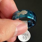 Blue stainless steel buffalo bills ring size 10 Photo 3