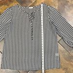Pleione Black White Heart Sheer Blouse XL Photo 10