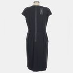 Lafayette 148 New York Black Cap Sleeve Wool Sheath Dress Size 10 Photo 4