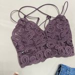 PINK - Victoria's Secret Maroon Lace Padded Bralette Photo 1