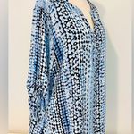 Sami & Jo Blue Lightweight Boho Blouse size 1X Photo 1