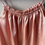 Coral Satin Embroidered Floral BabyDoll Top Size S GUC Pink Photo 9