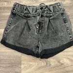 BLANK NYC Women's Washed Paper Bag Waist Black Jean Shorts Size 26 Photo 2