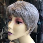 Grey silver wig sale human hair short pixie 2019 Gray Photo 6