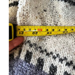 St. John St Johns Bay Womens 2X Fair Isle Snowflake V Neck Sweater Tan Grey Black VTG 80s Photo 6